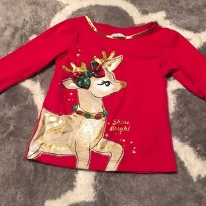 Sparkly reindeer shirt